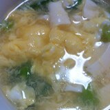 小松菜と豆腐とたまごの中華スープ